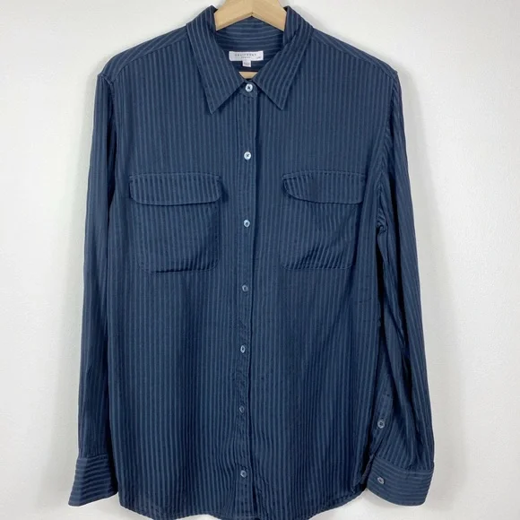 Equipment Signature Stripe Button Down Shirt - Picture 4 of 16